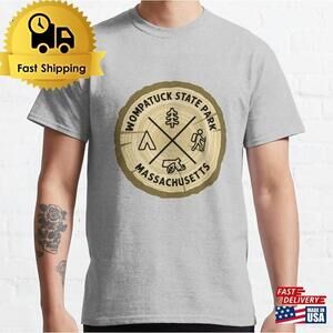 Wompatuck State Park Massachusetts Log Slice Classic T-Shirt